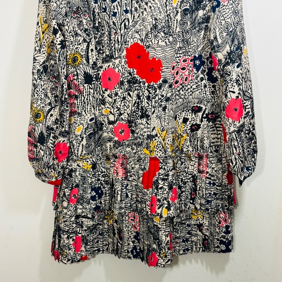 Anthropologie Plenty by Tracy Reese Botanical Pleated Floral Shift Dress XSP - Picture 10 of 12